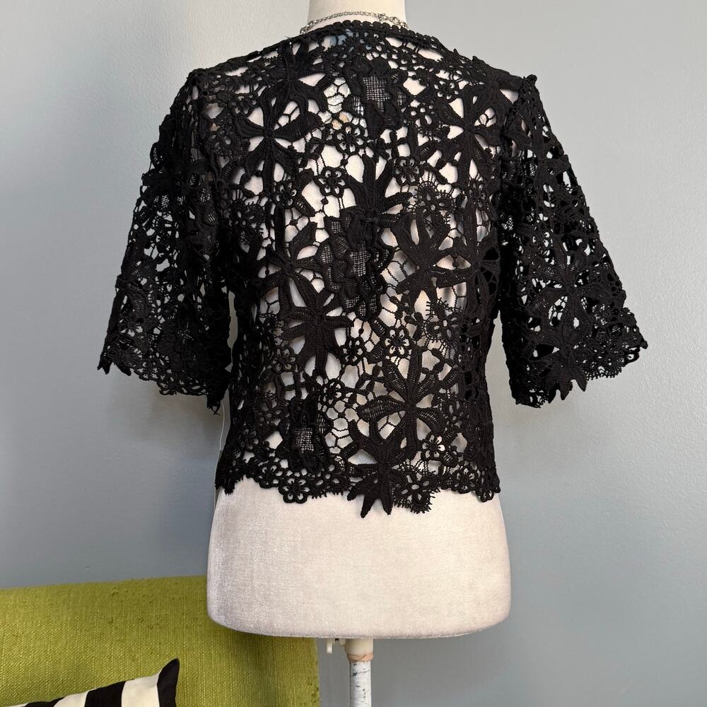Rabbit Rabbit Rabbit Designs Black Sheer Lace Jacket NEW - Picture 6 of 6